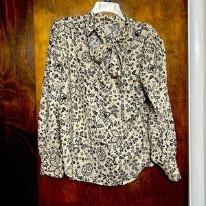 Loft flower tie blouse never worn but no tags